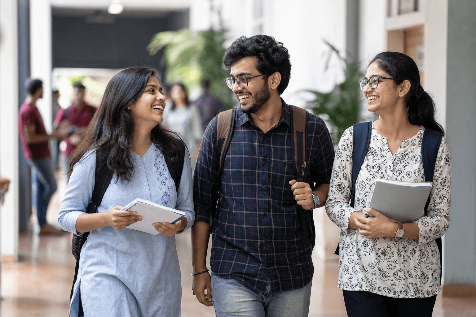 Indian students celebrating their study-abroad journey